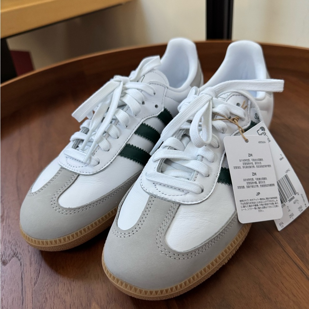 Adidas Women’s Samba OG Sneakers - White and Green